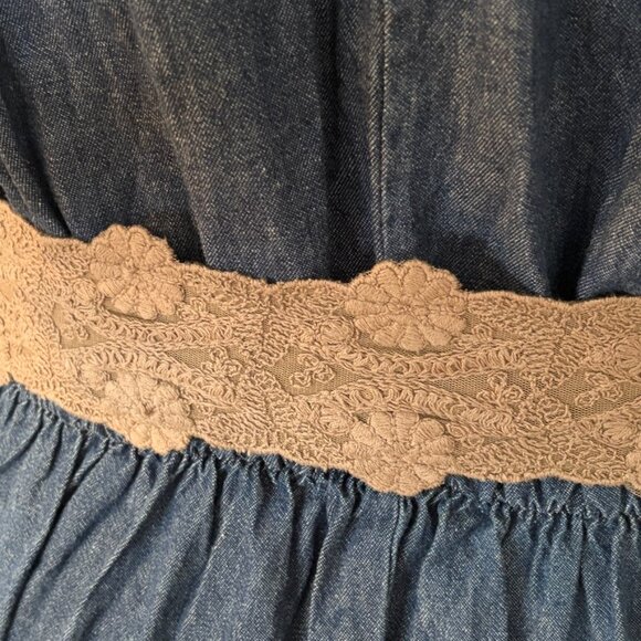 VTG J.JILL Embroidered Bohemian Floral Fabric Belt in Taupe Brown SZ M main image 4